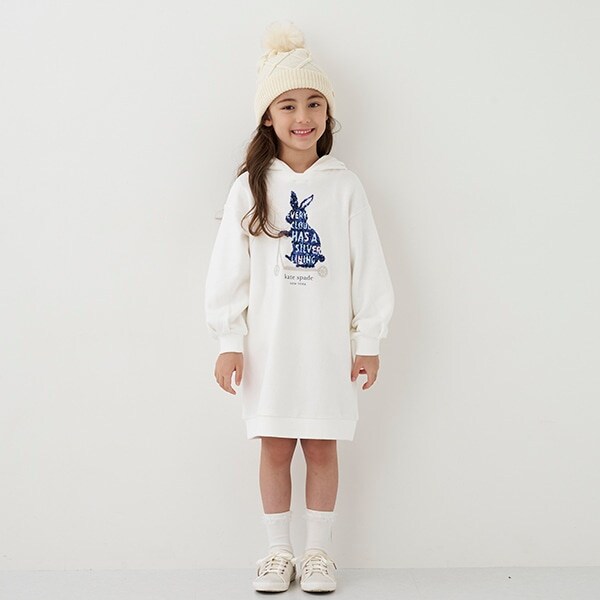 トドラー ラビットフードワンピース