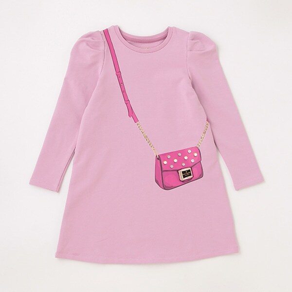 トドラー トロンプルイユリベットバッグワンピース