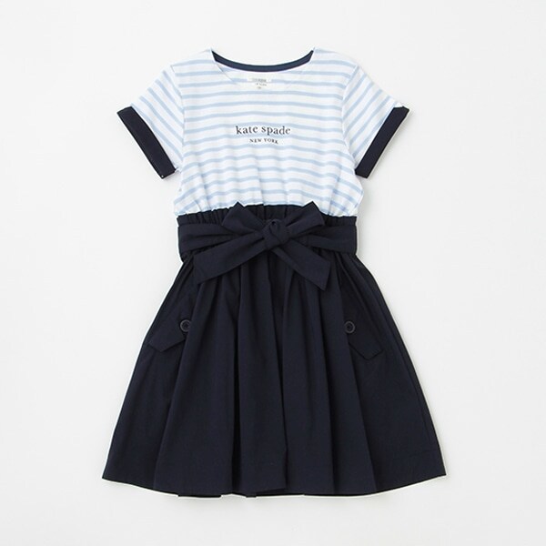 トドラー ストライプドッキングワンピース