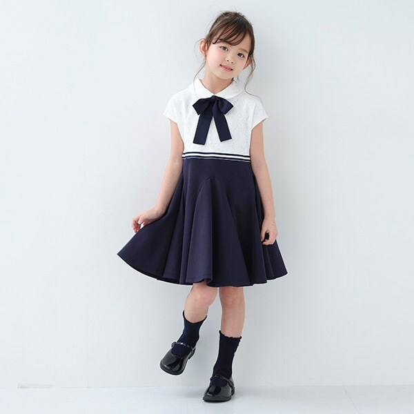 トドラー レースドッキングワンピース