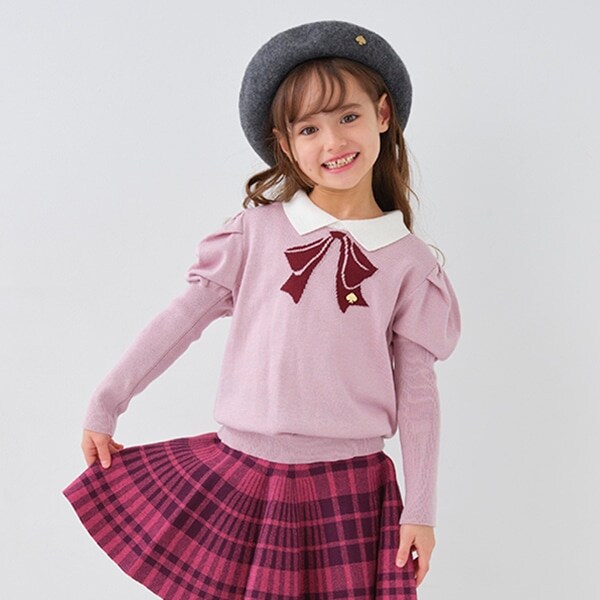 トドラー 衿つきボウセーター
