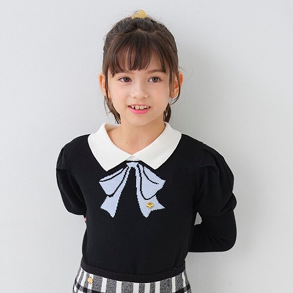 トドラー 衿つきボウセーター