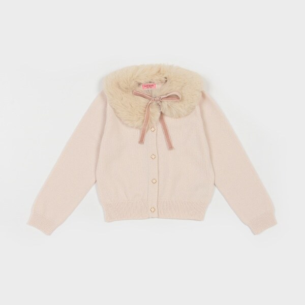 トドラー フェイクファーティペットカーディガン
