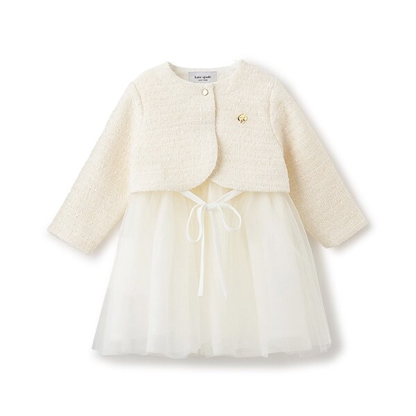 トドラー ツイードボレロ&チュールドレスセット
