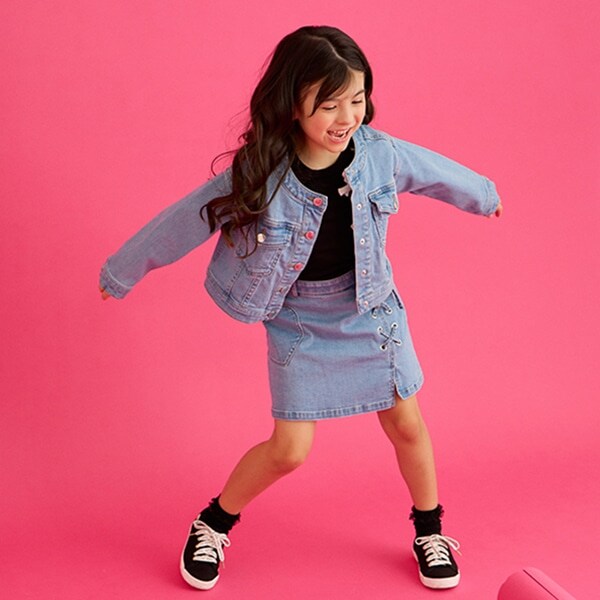 トドラー ハートポケットデニムスカート