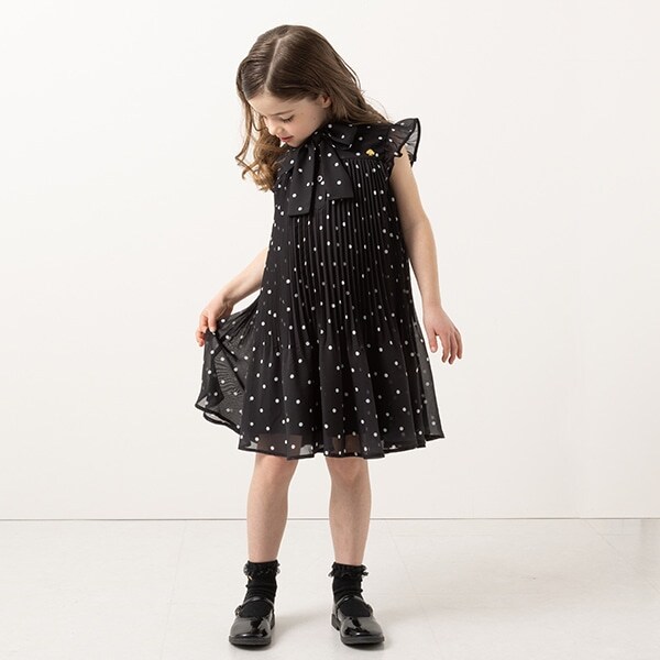 トドラー ドットプリーツワンピース