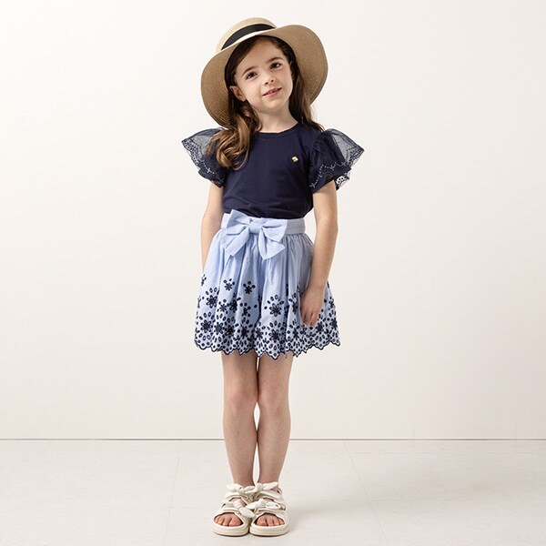 トドラー エンブロイダリーキュロットスカート