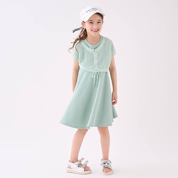 トドラー メッシュニット&ワンピースセット