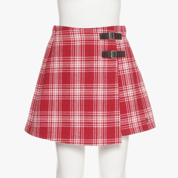 ジュニア プレイドキュロットスカート