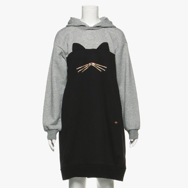 ジュニア キャットパーカワンピース