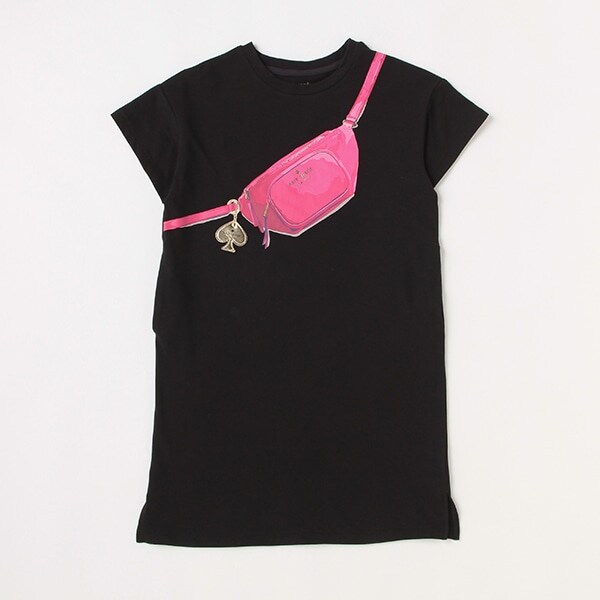 ガールズ トロンプルイユベルトバッグワンピース