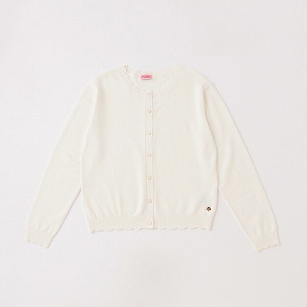 ガールズ スカラップカーディガン