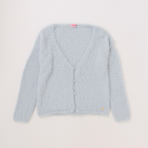 ガールズ フェザーヤーンカーディガン
