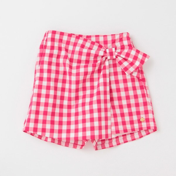 ガールズ ギンガムキュロットスカート