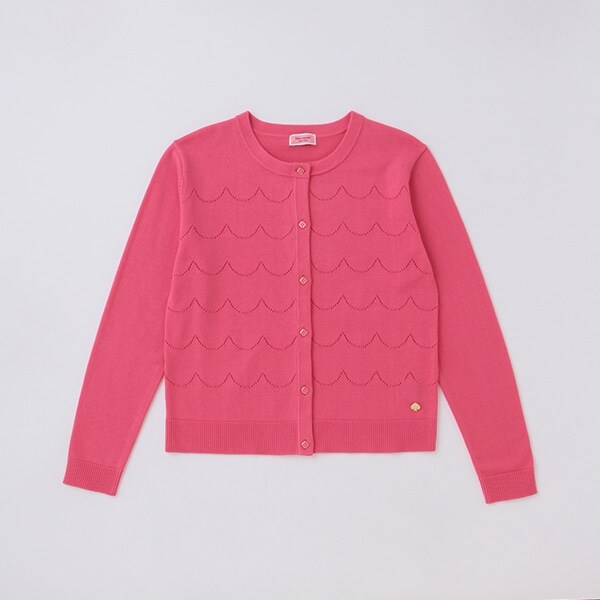 ガールズ スカラップカーディガン