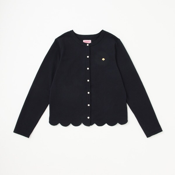 ガールズ スカラップカーディガン