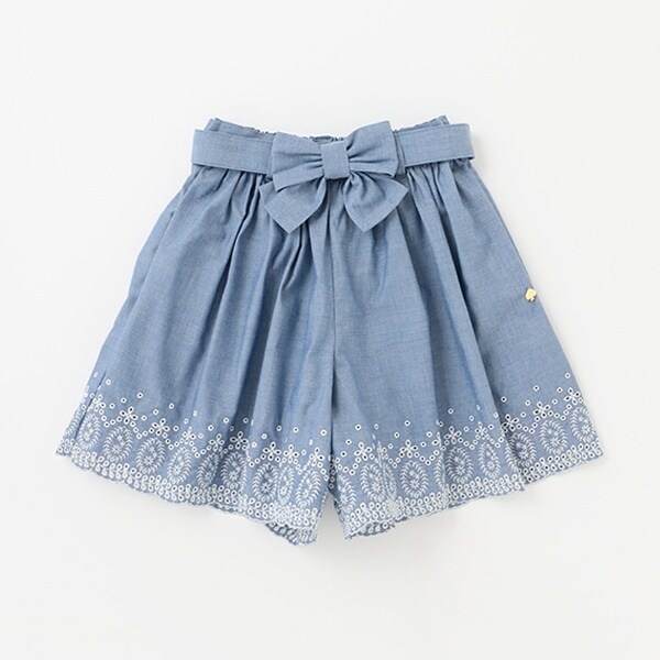 ガールズ エンブロイダリーキュロットスカート