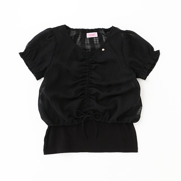 ガールズ フロントギャザートップス＆キャミソールセット