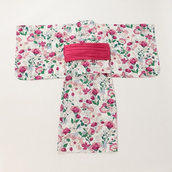 ガールズ フラワーベッド浴衣