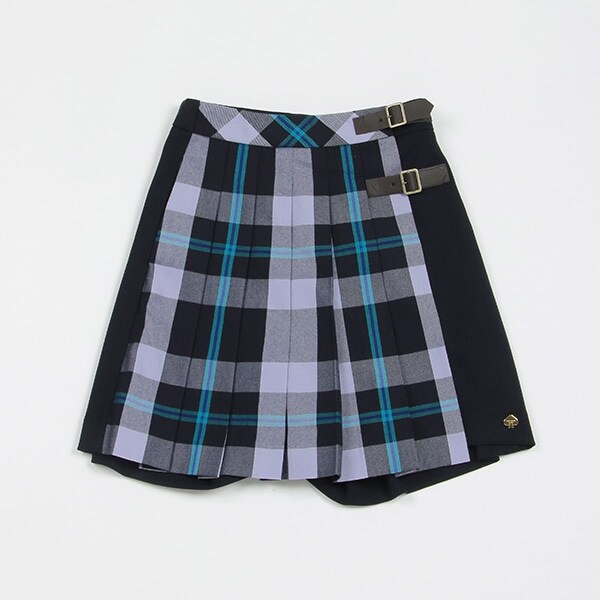 ガールズ チェックラップキュロットスカート