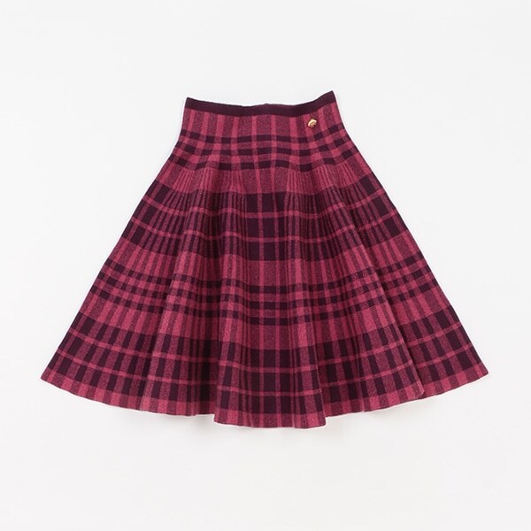 ガールズ チェックニットスカート