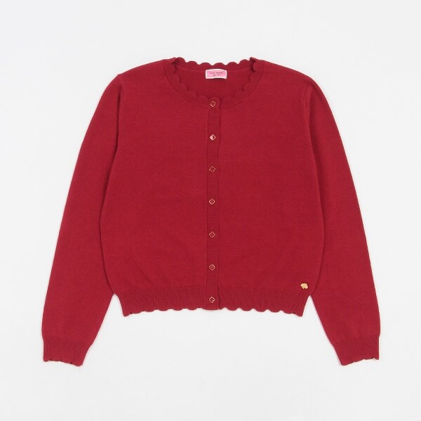 ガールズ スカラップカーディガン