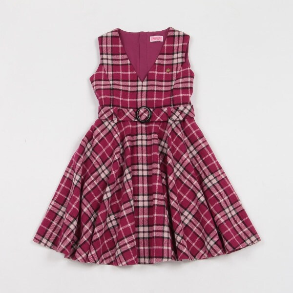 ガールズ ミュージアムチェックジャンパースカート