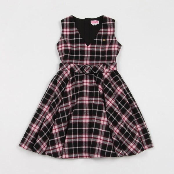 ガールズ ミュージアムチェックジャンパースカート