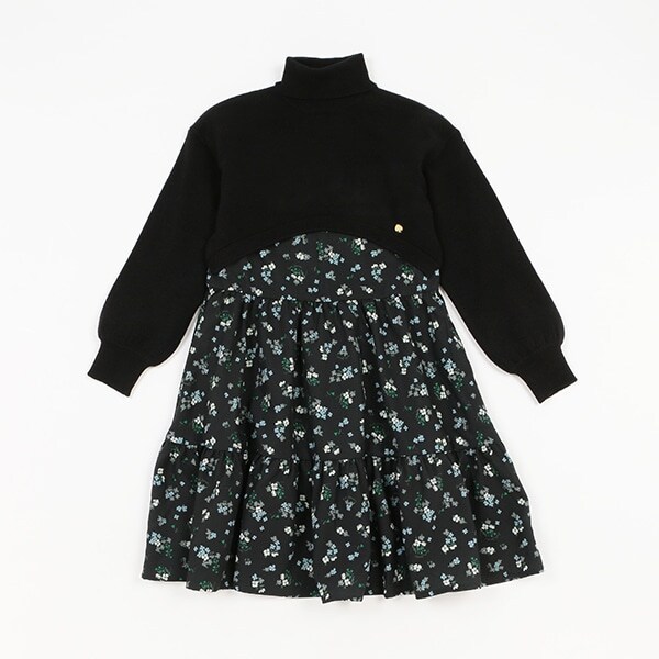 ガールズ ニット&サニーフローラルワンピースセット