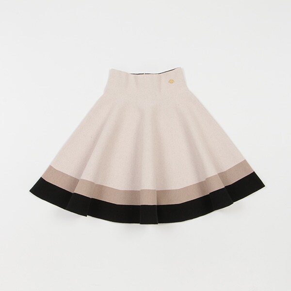 ガールズ ダブルラインニットスカート