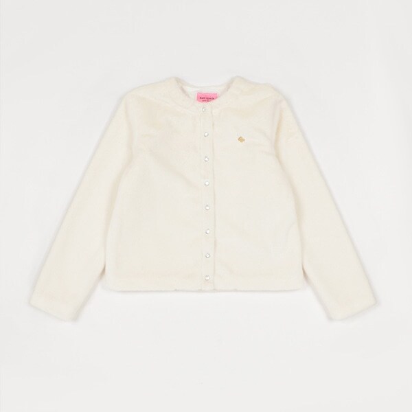 ガールズ フェイクファーカーディガン