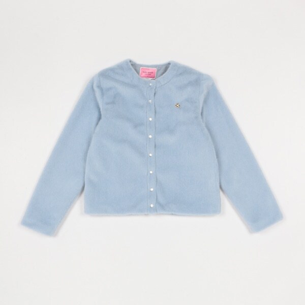 ガールズ フェイクファーカーディガン