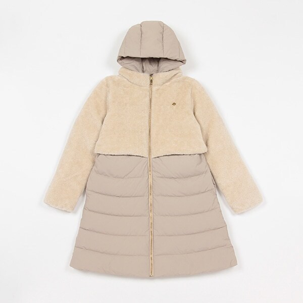 ガールズ ボア切り替えダウンコート