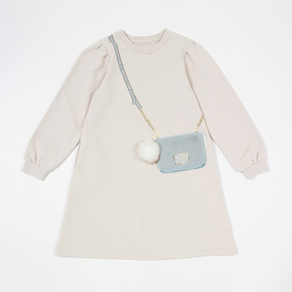 ガールズ トロンプルイユクロスボディワンピース