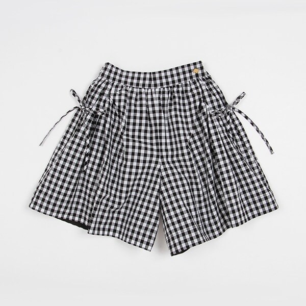 ガールズ ギンガムキュロットスカート