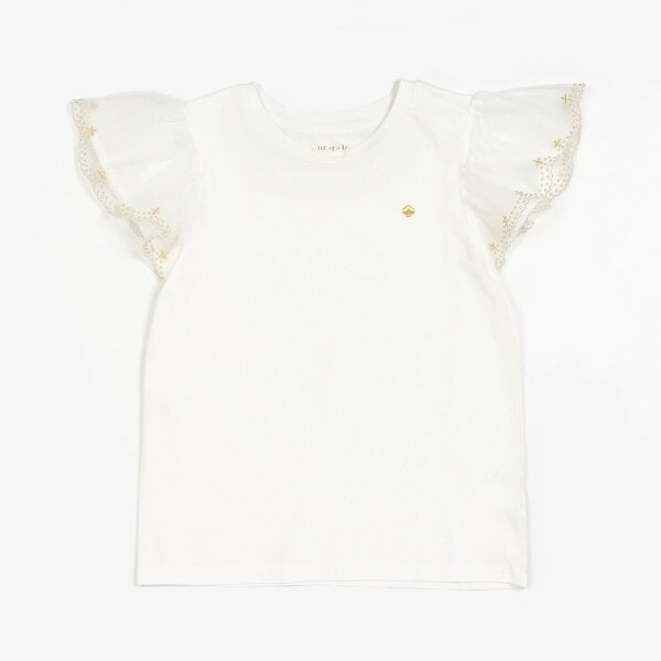 ガールズ チュールスリーブTシャツ