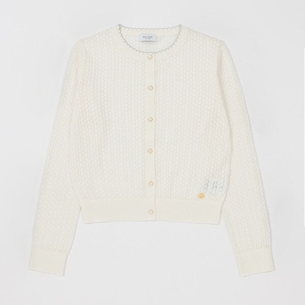 ガールズ アイレットカーディガン