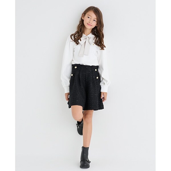 ガールズ ツイードキュロットスカート