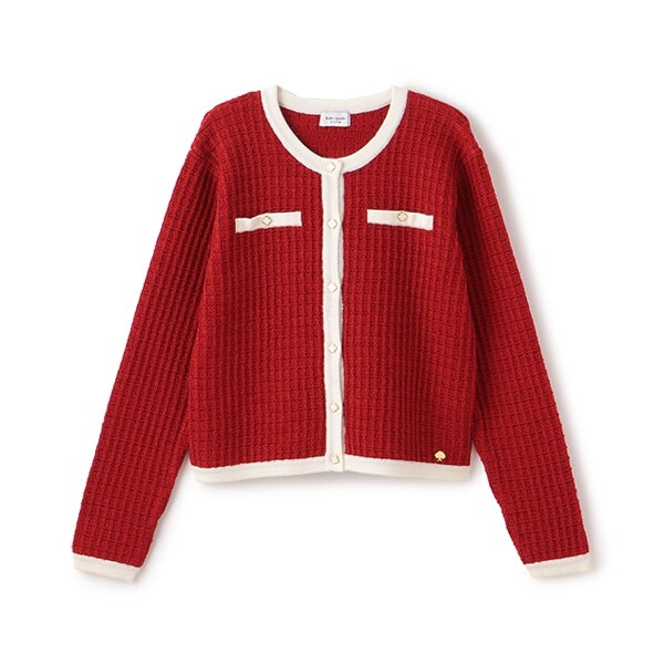 ガールズ バイカラーカーディガン