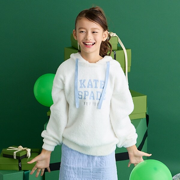 ガールズ ニットフーディ