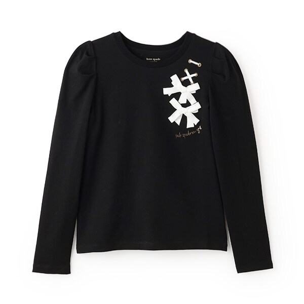 ガールズ ボウ長袖Tシャツ