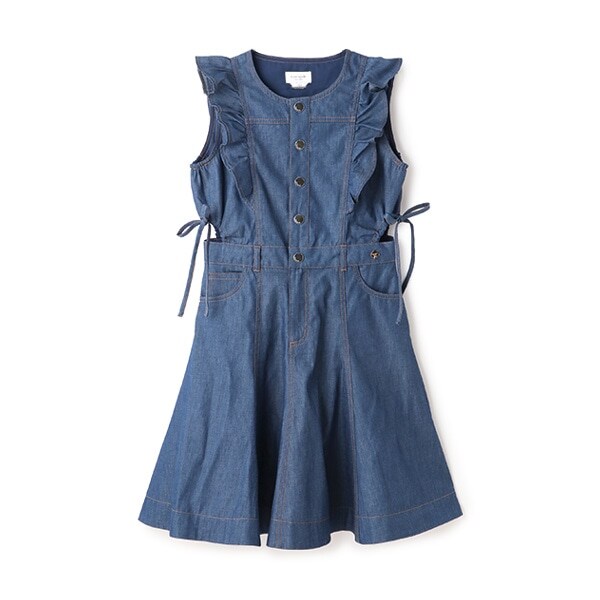 ガールズ サイドカットアウトワンピース