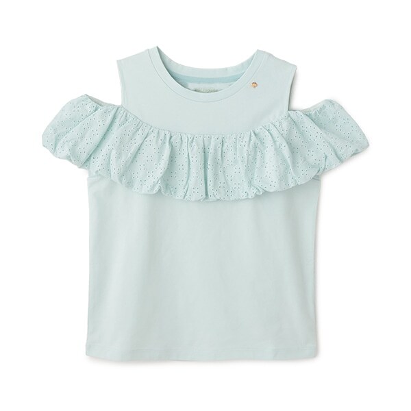 ガールズ ウォーターカラードットカットソー