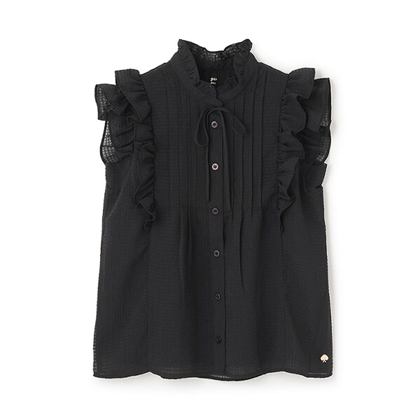 ガールズ ピンタックフリルブラウス