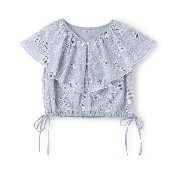 ガールズ デイジーレースラッフルブラウス