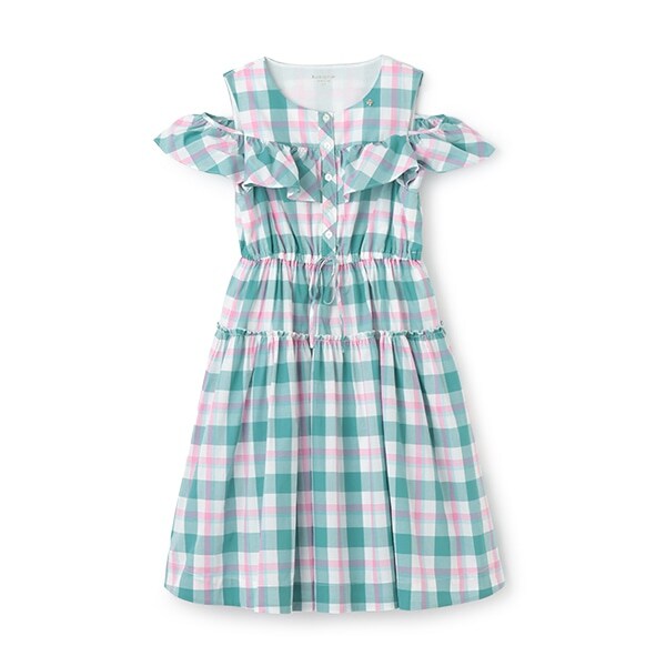 ガールズ サマーチェックワンピース