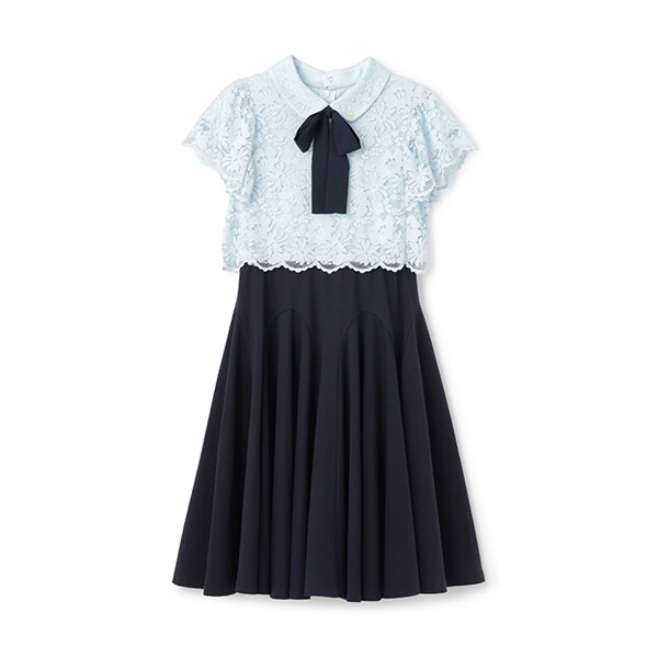 ガールズ レースドッキングワンピース