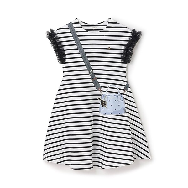 ガールズ トロンプルイユハートバッグワンピース
