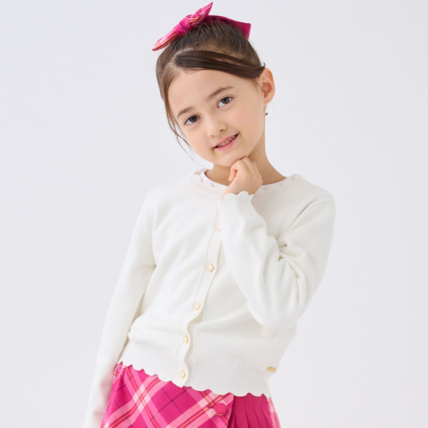 スカラップカーディガン