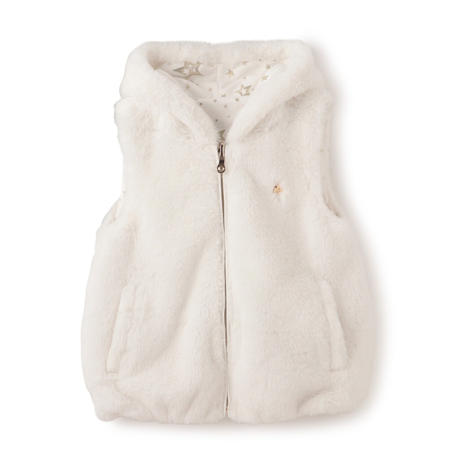 フェイクファーリバーシブルフードベスト